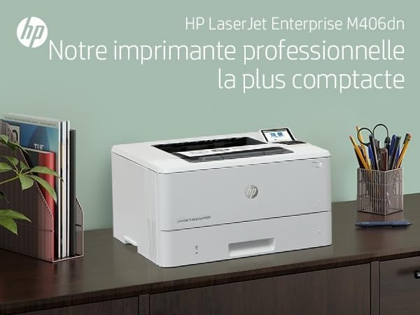 HP LaserJet Enterprise M406dn Farbig Laserdrucker (Drucker, LAN, Duplex, 350-Blatt Papierfach) weiss