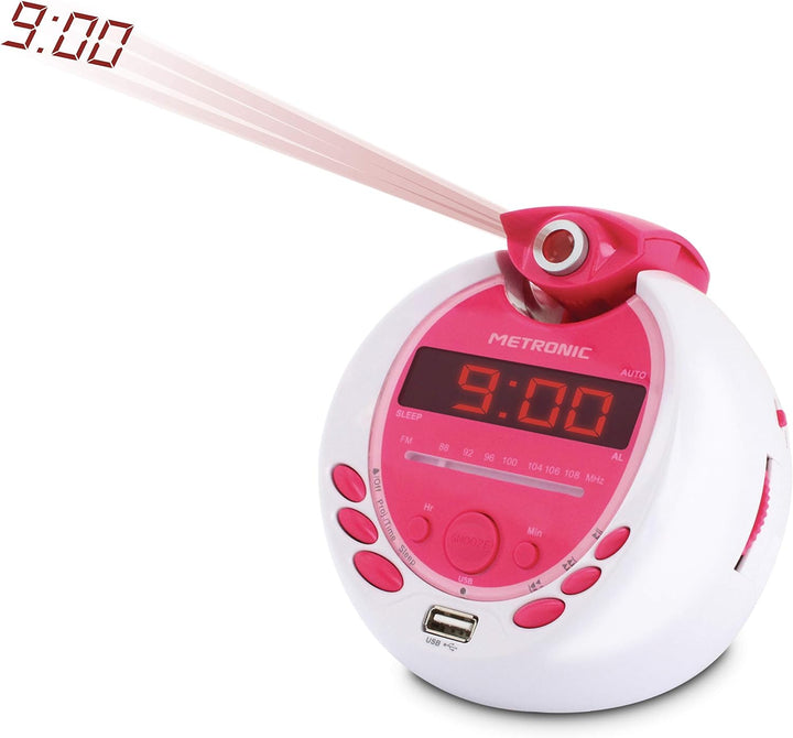 Metronic Miss Angel MP3 Radio Radio/Radiowecker USB-Anschluss Weiss/Lila, Weiss/Lila
