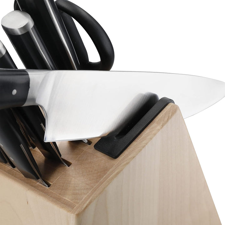 KitchenAid Gourmet 11-Piece Japanese Steel Knife Set with Sharpener and Birchwood Block Knife Set &
