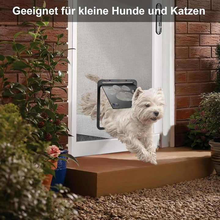 Ownpets Haustierklappe, Katzenklappe für fliegengitter, Magnetische Katzentür mit automatische versc