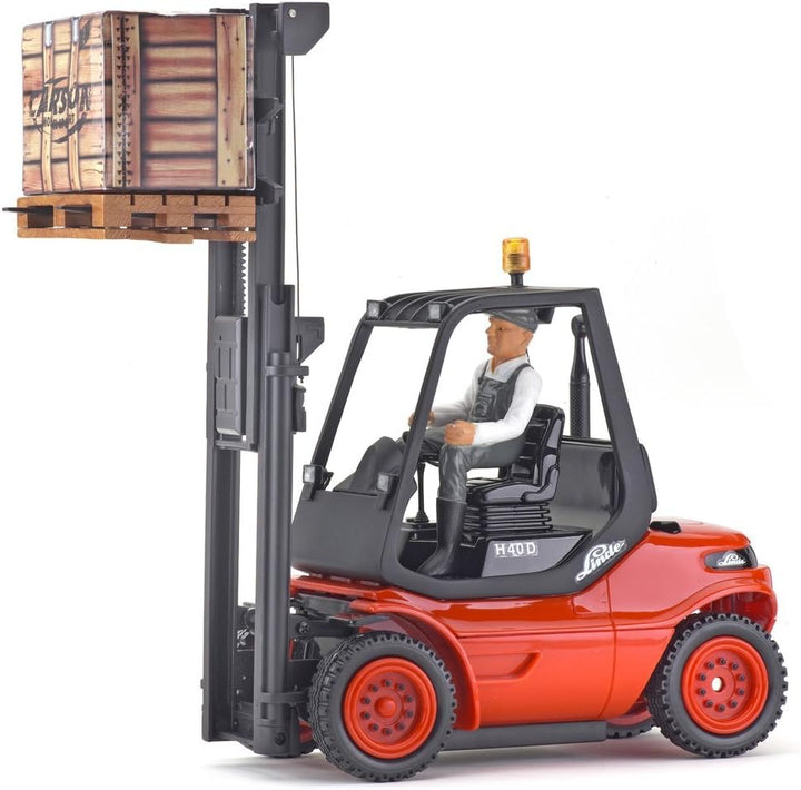CARSON 500907093 - 1:14 Gabelstapler Linde 2.4G 100% RTR, Ferngesteuertes Fahrzeug, Nutzfahrzeug, Ma