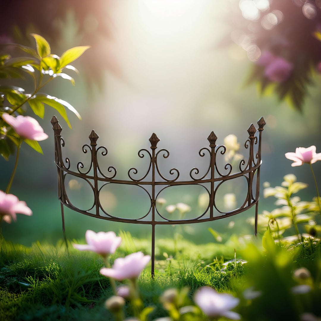 ecosoul Staudenhalter Strauchhalter Gartendeko Rost massiv halbrund Rankhilfe Metall Eisen Rostfarbe