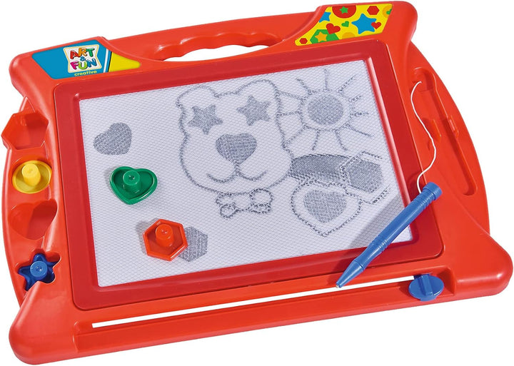 Simba 106334024 - Art und Fun Magische Zeichentafel, 4 Stempel, Magnetstift, 40x29cm, ab 3 Jahre