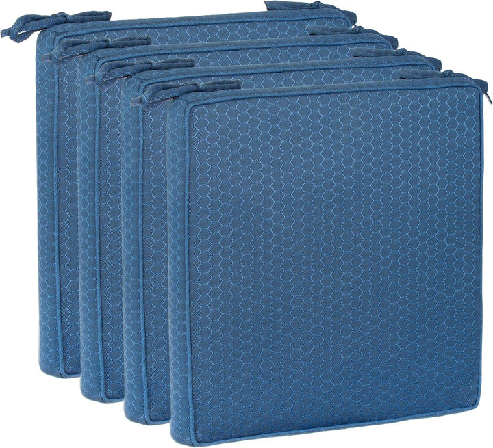 Brandsseller Outdoor Garten Sitzkissen Auflagen Kissen mit Paspel - Waben-Optik - Schmutz- und Wasse