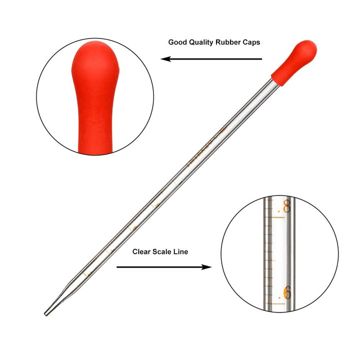 stonylab Glas Pipetten Set, Tropfenpipetten aus Dickem Borosilikatglas, Dropper Pipettes Flüssigkeit