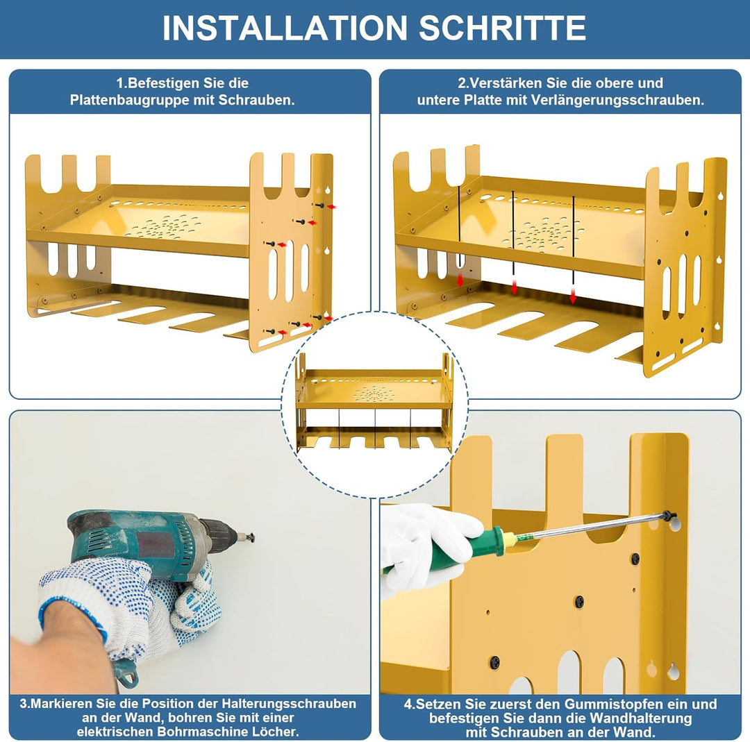 JYiuog Werkzeugspeicher Wandhalterung,Werkzeugregal für Makita Ladegerät DC18SF DC18RC,18V/14.4V Akk