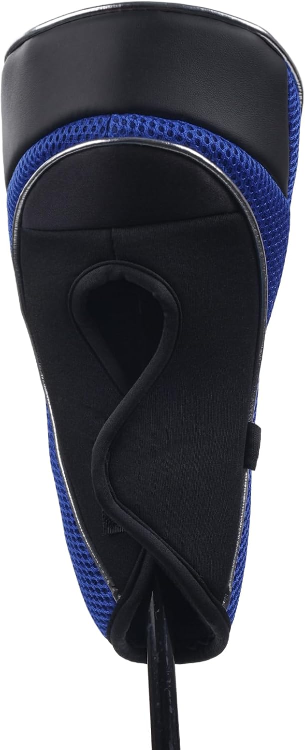 Andux Golf Schlägerkopfhüllen Holzkopfhüllen 460CC Driver Haken & Schlaufe 3 Stück Schwarz/Blau, Sch