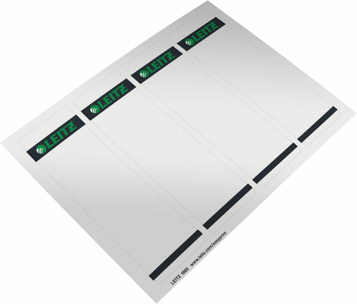 Leitz PC-beschriftbare Rückenschilder selbstklebend für Standard- und Hartpappe-Ordner & PC-beschrif