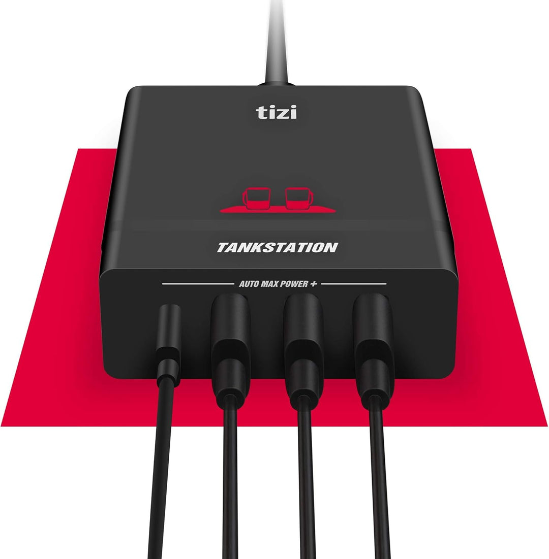equinux tizi Tankstation USB-C + 3 USB-A (75W) mit bis zu 60W USB-C PD Leistung - 4-Port-Ladegerät m