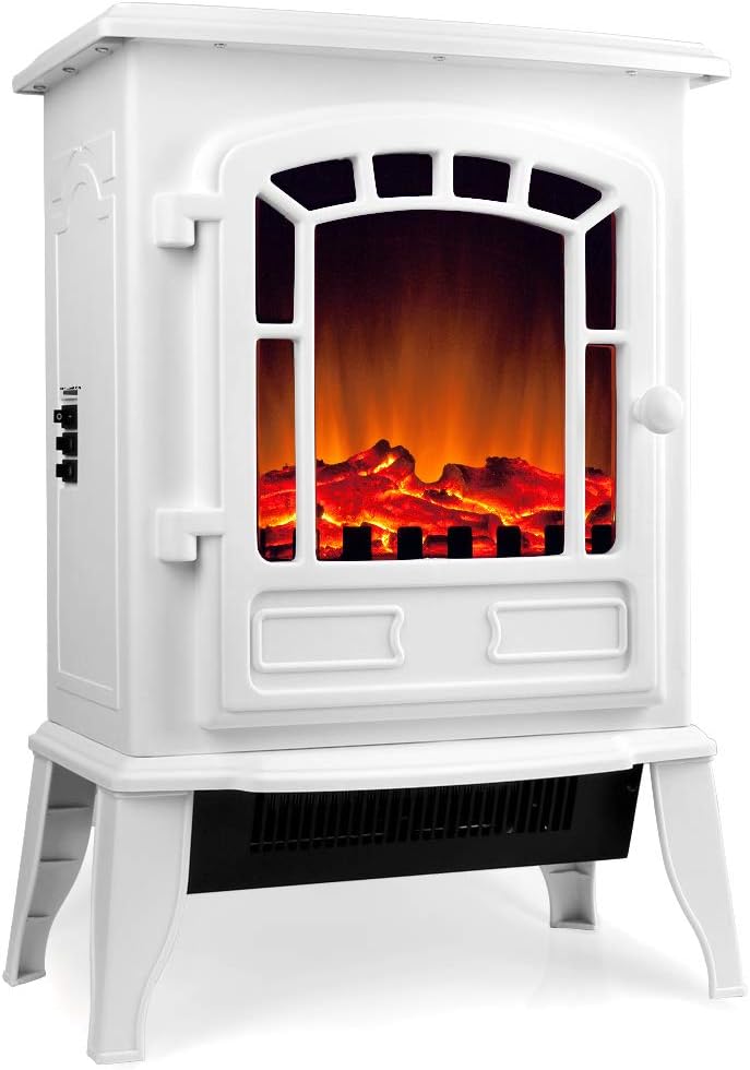 Elektrokamin mit Heizer Kaminfeuer LED 2000W elektrischer Heizlüfter Elektroofen mit Flammen Dekokam