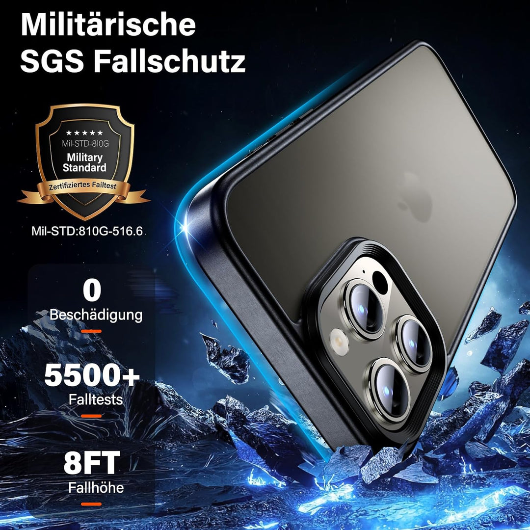 UniqueMe für iPhone 15 Pro Hülle, 5-in-1-Set Handyhülle für iPhone 15 Pro Case Rundumschutz Schutzhü