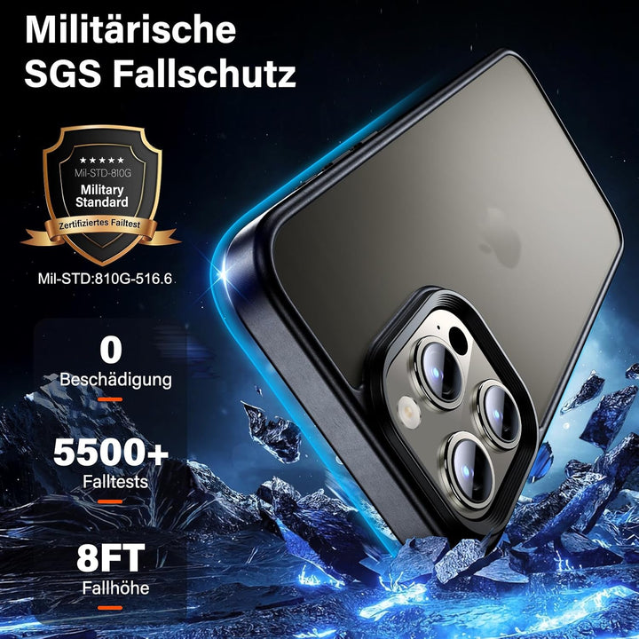 UniqueMe für iPhone 15 Pro Hülle, 5-in-1-Set Handyhülle für iPhone 15 Pro Case Rundumschutz Schutzhü