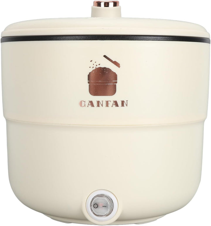 Elektrischer Reiskocher, Multifunktionaler Elektrischer Kochtopf 1,8 L mit Doppelten Schichten, Anti