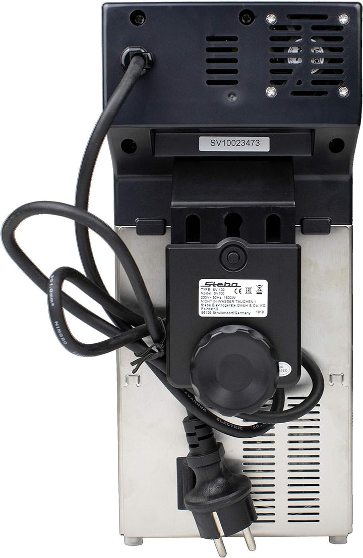 Steba SV 100 PROFESSIONAL Sous-Vide Garer Pumpleistung 7.5 L / Min, 1500 W, schwarz, Edelstahl