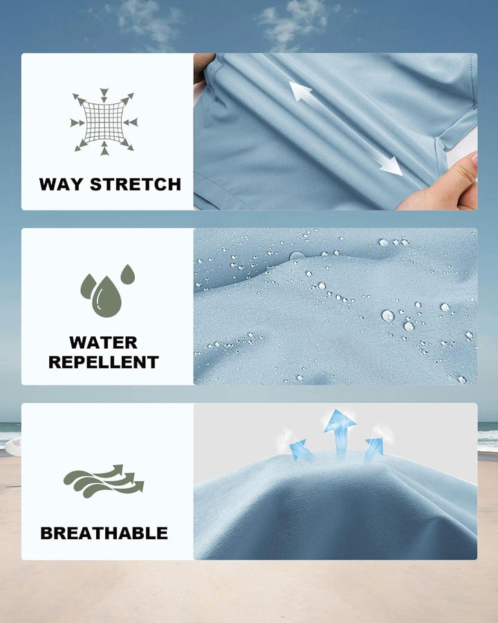 33,000ft Herren Golf Shorts Stretch Kurze Golfhosen Leichte Schnelltrocknende 11" Bermuda Shorts Kur