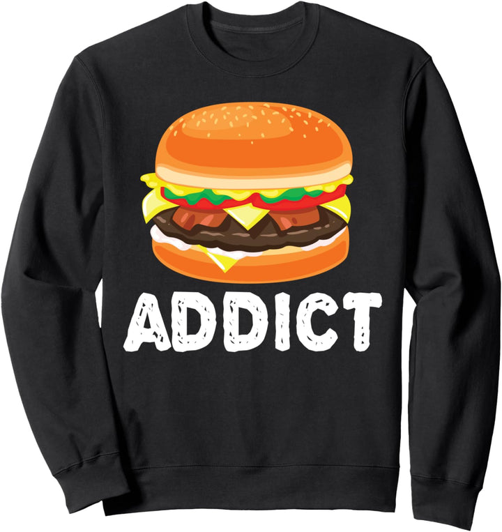 Speck Cheeseburger Hamburger Addict - Lustiges Junk-Fastfood Sweatshirt