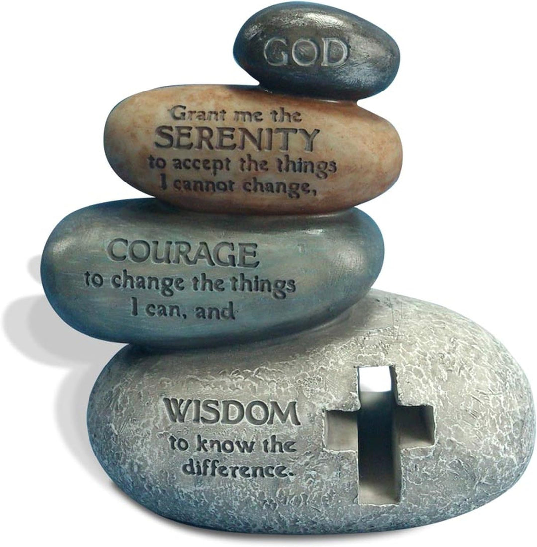 Enesco Legacy of Love by Gregg Gift Stacked Serenity Prayer Stones Stone Resin Figur, 14 cm