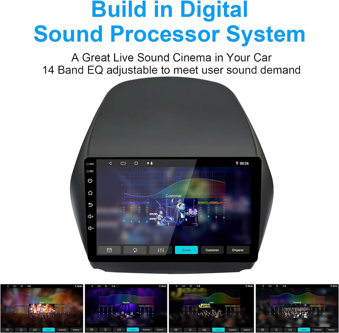 EZoneTronics Android 10.1 für Hyundai Tucson IX35 2011-2015 Autoradio Stereo Head Unit 10 Zoll Touch