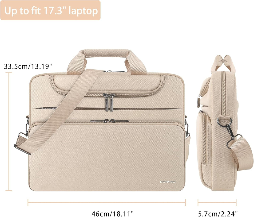 DOMISO 17 Zoll Wasserdicht Laptop Tasche Aktentasche Schultertasche Notebooktasche Business für 17-1