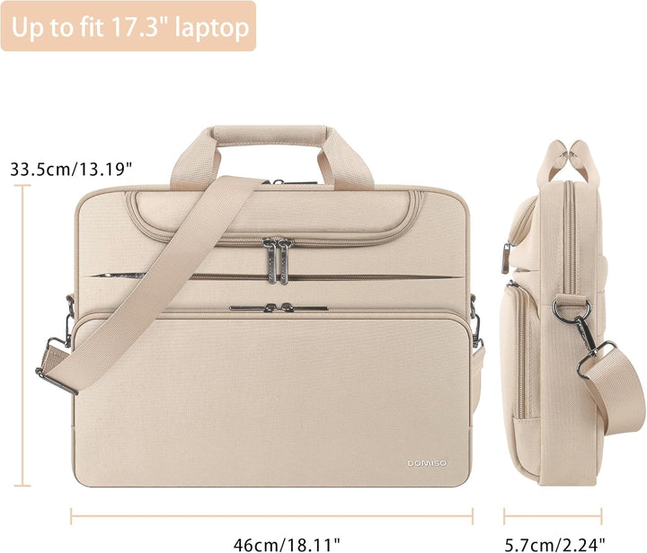DOMISO 17 Zoll Wasserdicht Laptop Tasche Aktentasche Schultertasche Notebooktasche Business für 17-1