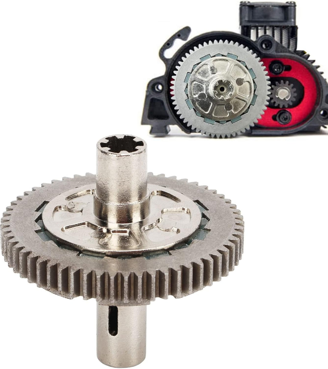 Dpofirs 57T 0.8Mod Slipper Set, Stahl RC Slipper Clutch Stirnrad Ersatzteil, RC Car HD 57T Slipper S