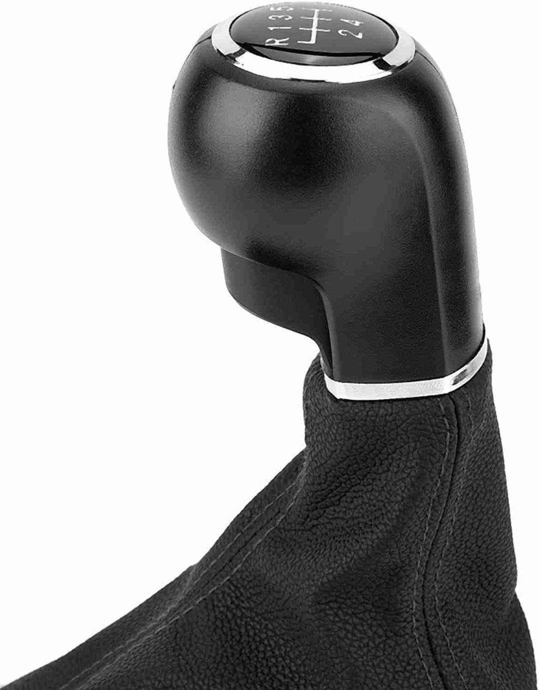 Aramox 5 Gang ABS Schaltknauf Kunstleder Gamasche Kofferraumabdeckung Schwarz für Opel Astra Corsa G