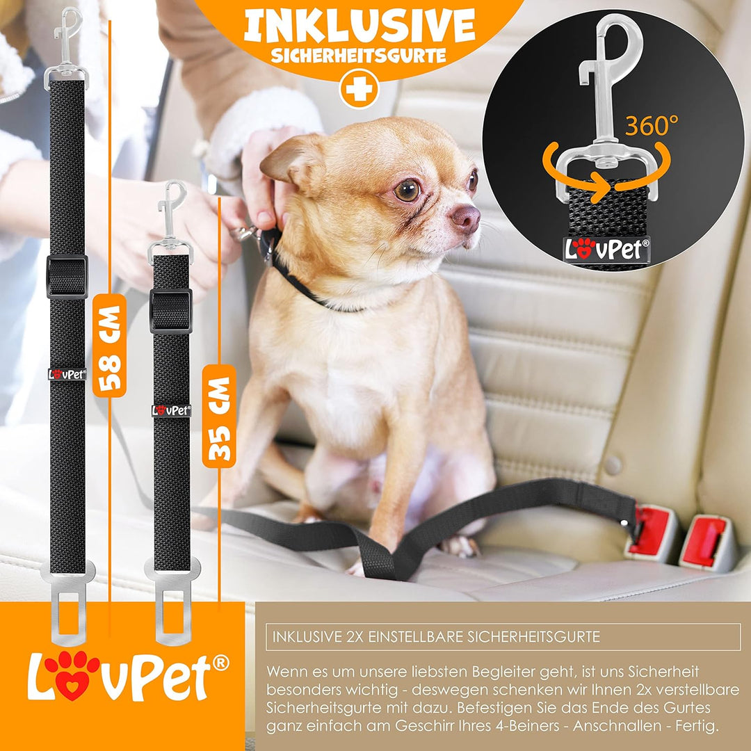 Lovpet® Hundegitter Auto, Autoschutzgitter Trenngitter Universal, verstellbare Breite, Kopfstütze Ko