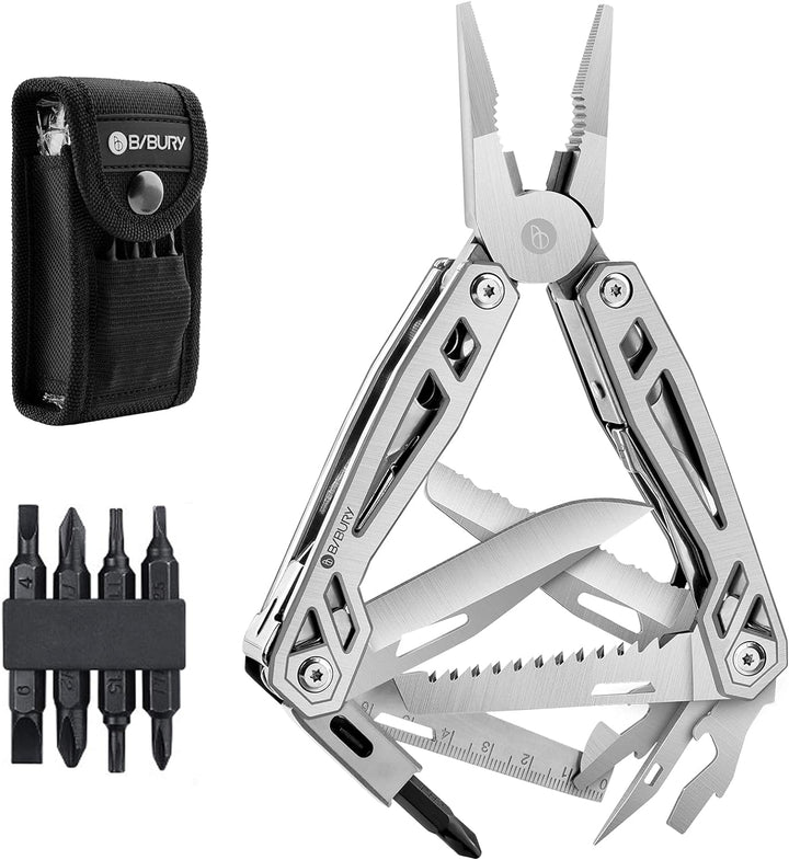Geschenke für Männer Frauen, BIBURY Faltbares Multitools, Weihnachtsgeschenke Tools, Werkzeug Zange