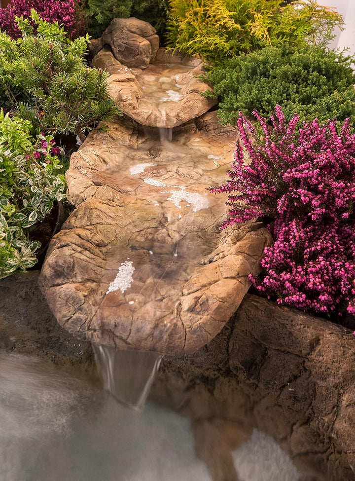 Bachlauf Wasserfall Gartenteich Bachlaufschalen Set, 135 x 50cm, Gr. S