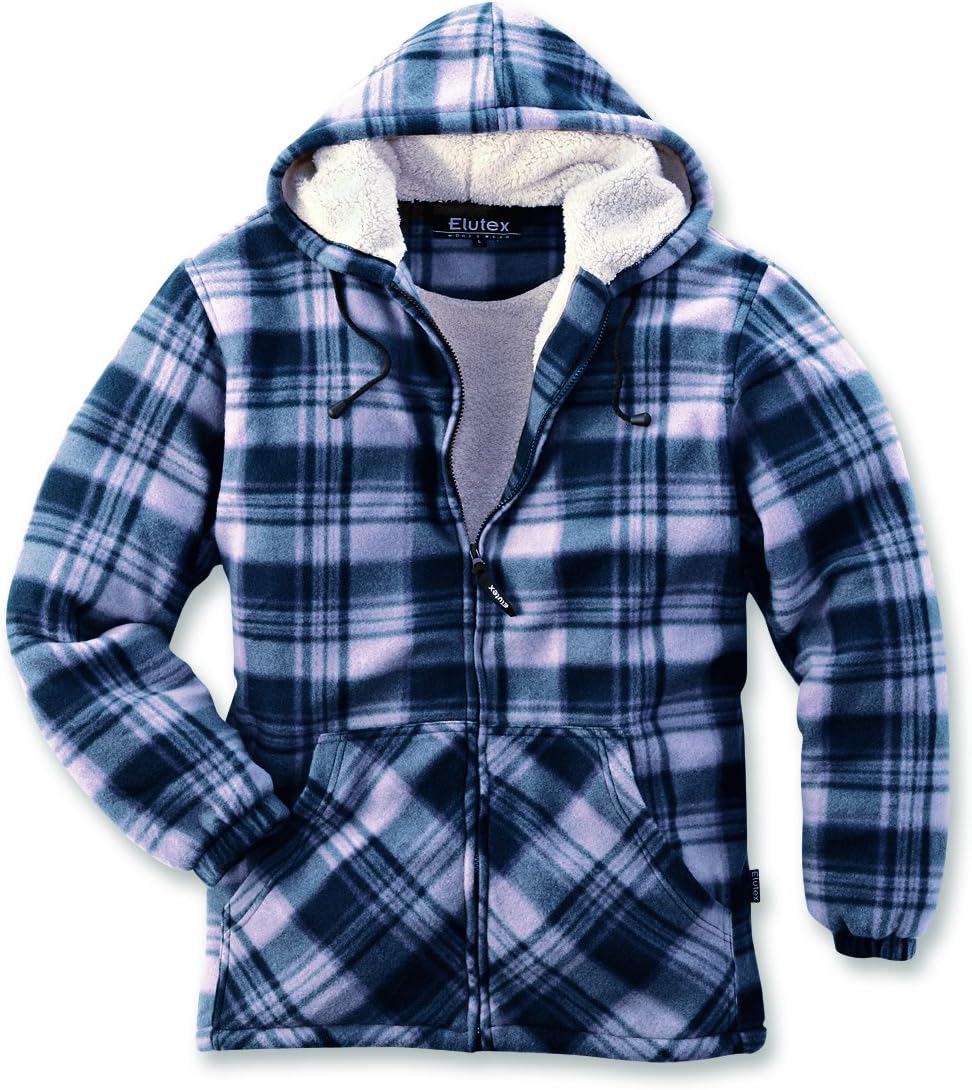 ELUTEX Thermojacke Vancouver, 1 Stück, L, blau/beige-kariert, 8385, L