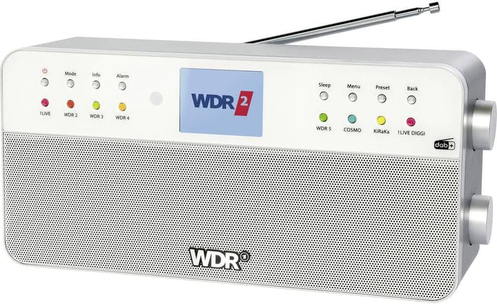 WDR-Radio - 8 Speichertasten für WDR-Sender - Fernbedienung - Bluetooth - Kopfhöreranschluss - Farbd