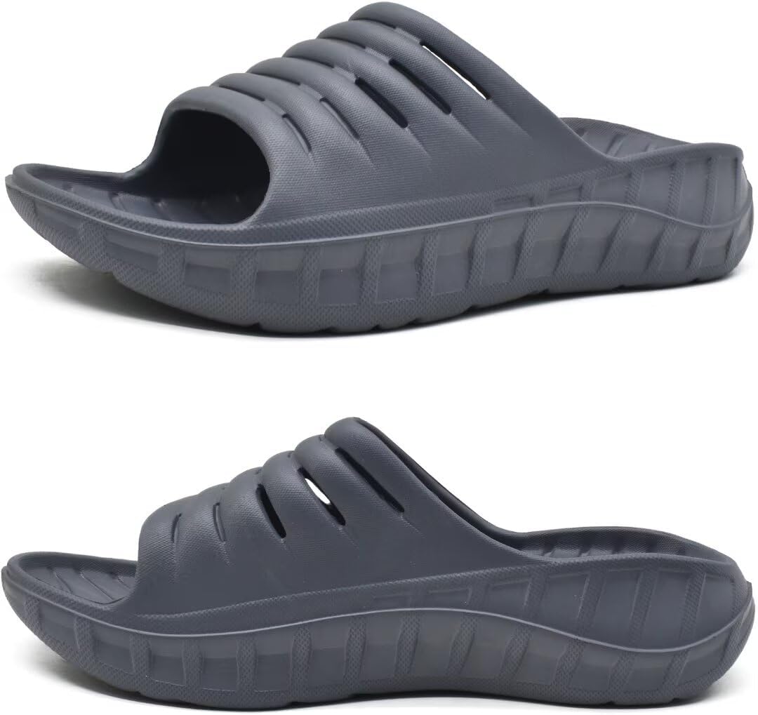 KuaiLu Recovery Sandalen Herren Bequeme Plantarfasziitis Schlappen Orthopädische Offene Zehen Männer