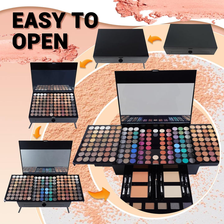 CHSEEO Schmink Geschenkset Make-Up Set Kosmetik Makeup Paletten Schminkkoffer Schminke für Gesicht,