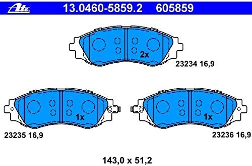 ATE 13.0460-5859.2 Bremsbelagsatz, Scheibenbremse