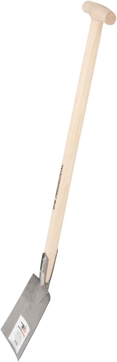 SHW-FIRE Pflanzspaten handgeschmiedet aus Stahl - 95cm Holzstiel - Idealer Torfspaten, für Rasenkant
