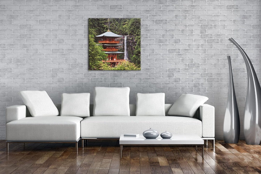 deyoli Schreinturm in atemberaubender Natur Format: 60x60 als Leinwandbild, Motiv fertig gerahmt auf