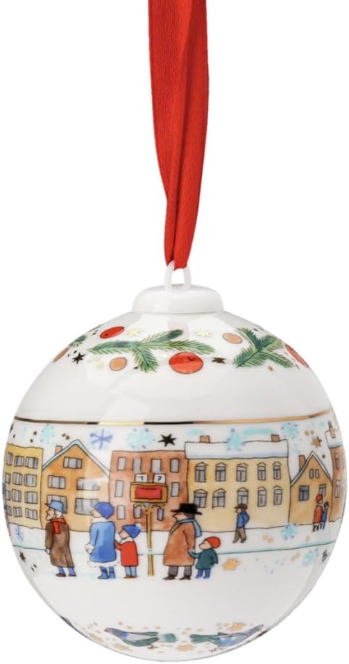 Hutschenreuther Porzellankugel 2023-"Weihnachtsklänge 6 cm