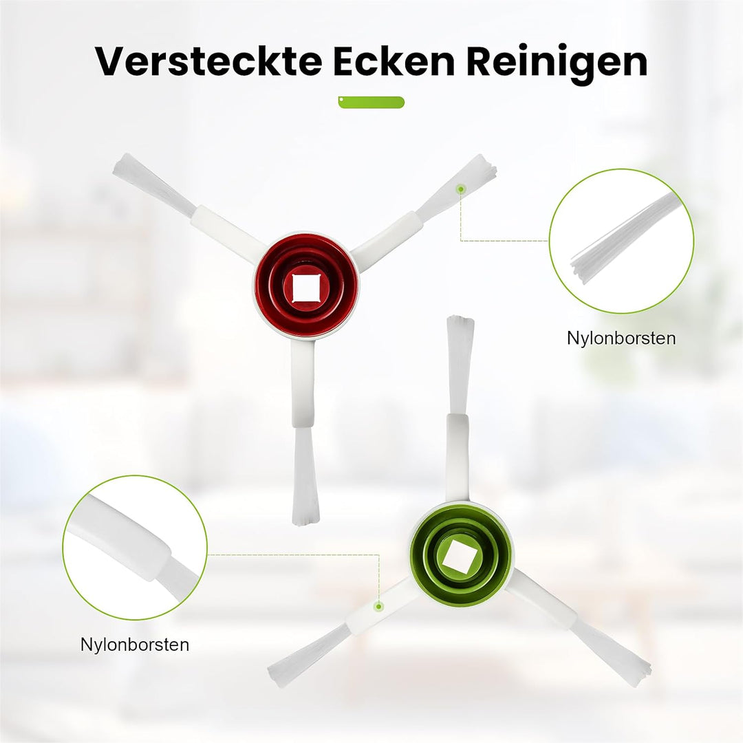 18 Stück Zubehör für Ecovacs Deebot T20 Omni / T20e Omni Saugroboter, 1 Hauptbürste 6 Wischtücher 4