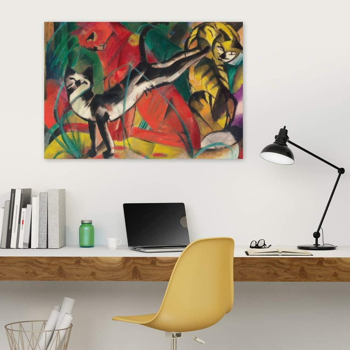 JUNIWORDS Poster, Franz Moritz Wilhelm Marc, Drei Katzen, 86 x 60 cm, 86 x 60 cm