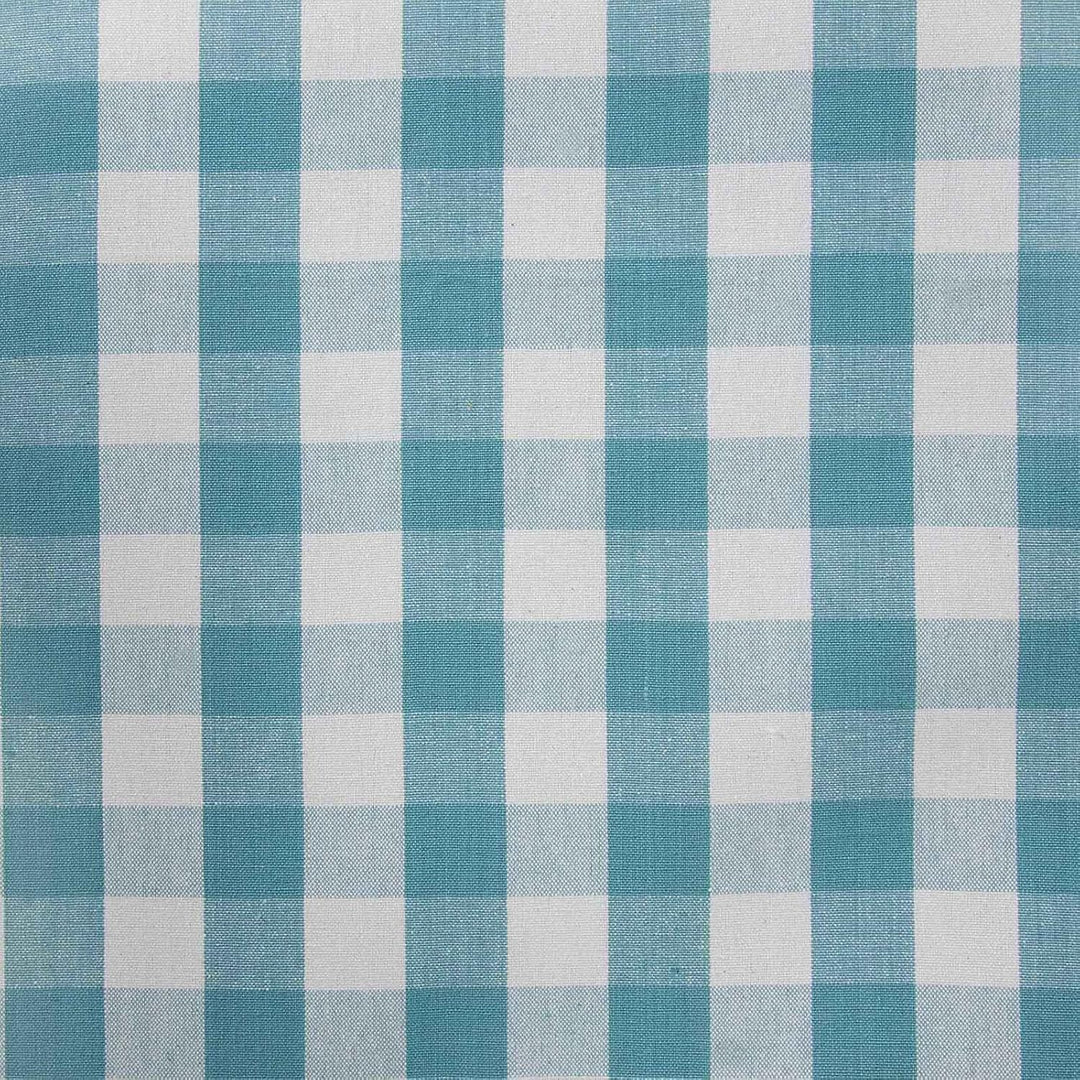 Homescapes blickdichter Ösenvorhang, blau-weiss Karierter Dekoschal mit traditionellem Karo-Muster i