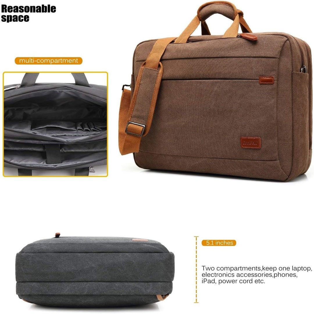 CoolBELL Umwandelbarer Rucksack, Umhängetasche, Laptoptasche, Business-Koffer, Freizeit-Koffer, nur