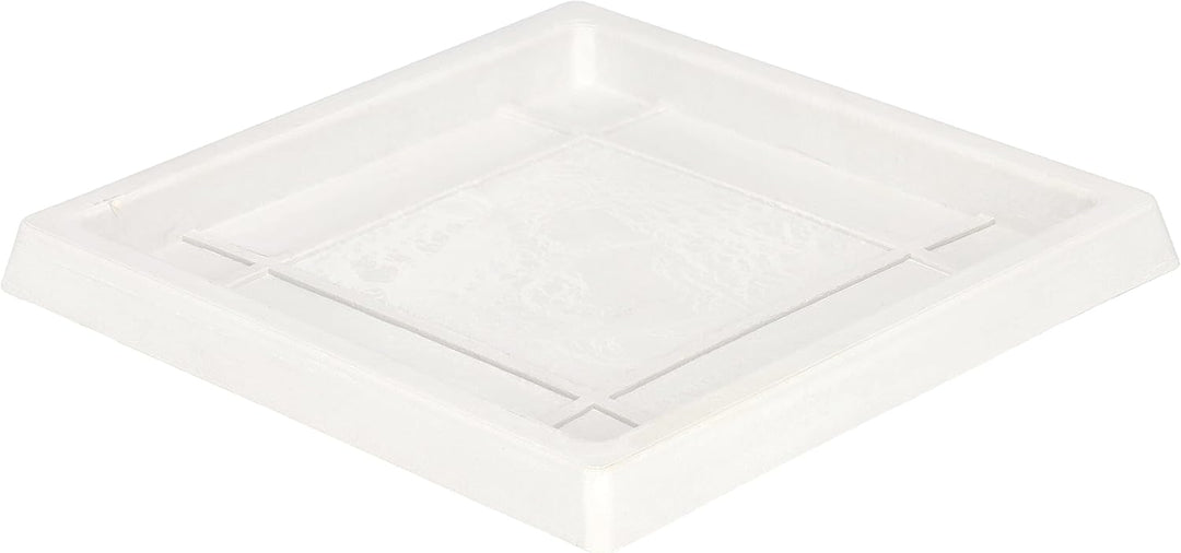 KOTARBAU® Blumentopf Pflanzgefäss aus recycelten Materialien 26x26x12,7cm mit Untersetzer 23x23x2cm
