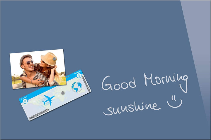 Be!Board B1207 Glas-Magnettafel blau, 60 x 40 cm, Memoboard magnetisch blau 60 x 40 cm, blau 60 x 40