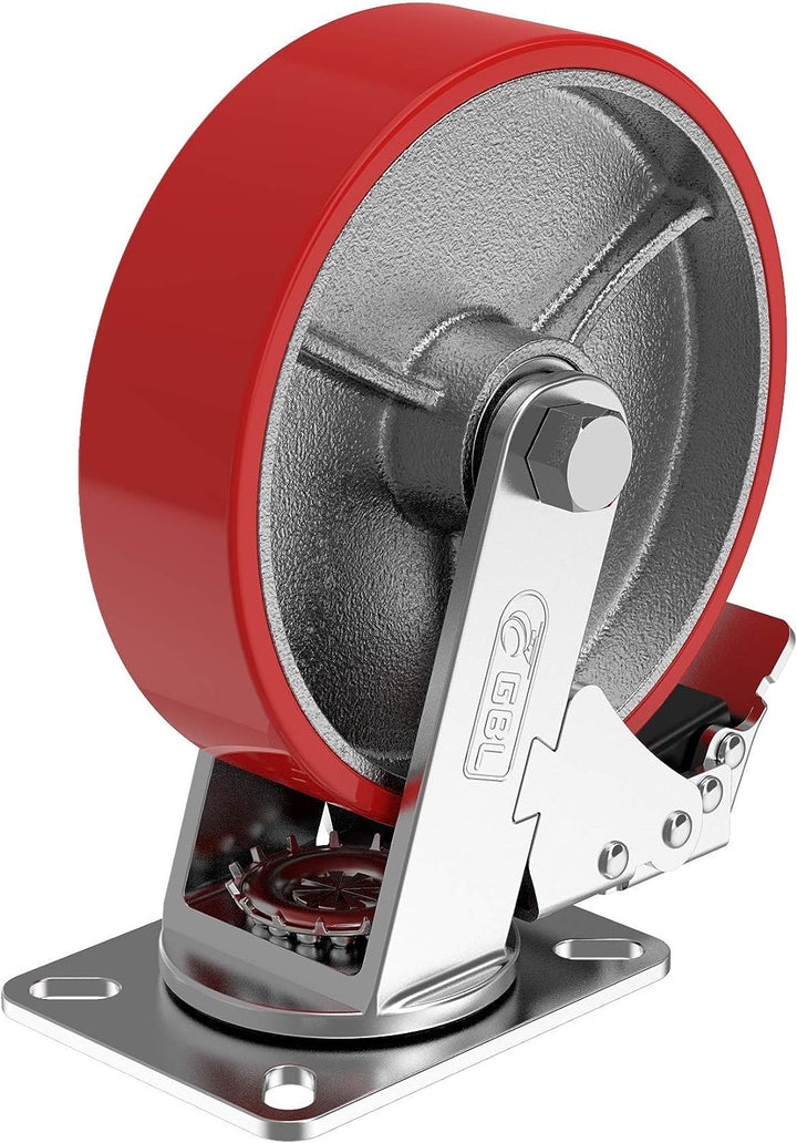 GBL - 4 Möbelrollen 150mm 1280KG Transportrollen Werkbank Lenkrollen ohne Bremse Schwerlastrollen Ro