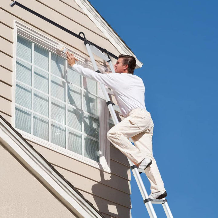 Ansobea Teleskopleiter Aluminiumleiter Ausziehbar Leiter Maximale Tragkraft von 150kg Ausziehleiter