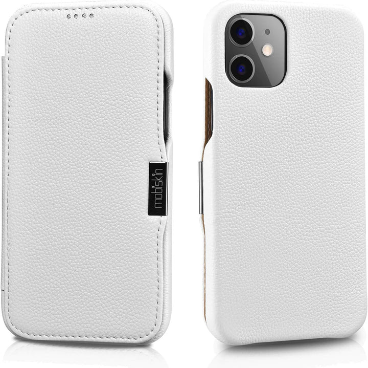 Mobiskin Hülle kompatibel mit Apple iPhone 12 Mini (5,4 Zoll), Handyhülle mit echtem Leder, Case, Sc