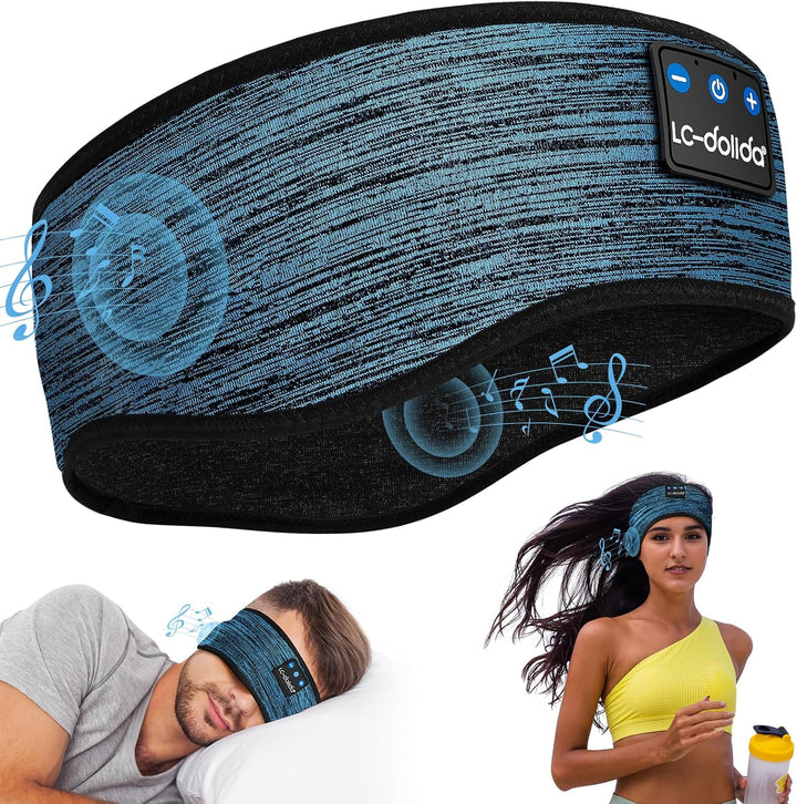 Schlafkopfhörer Bluetooth 5.4, Schlaf Stirnband Kopfhörer Headband Schlafmaske, Sportskopfhörer Musi