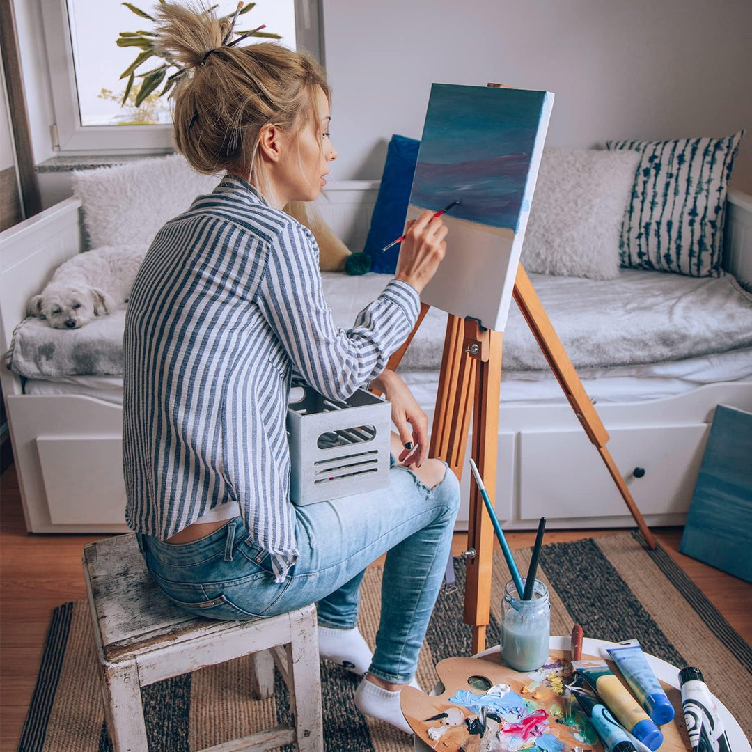 Arteza Premium Leinwand Keilrahmen, 28 x 35.6 cm, 8 bespannte Keilrahmen, 100% Baumwolle grundiert m