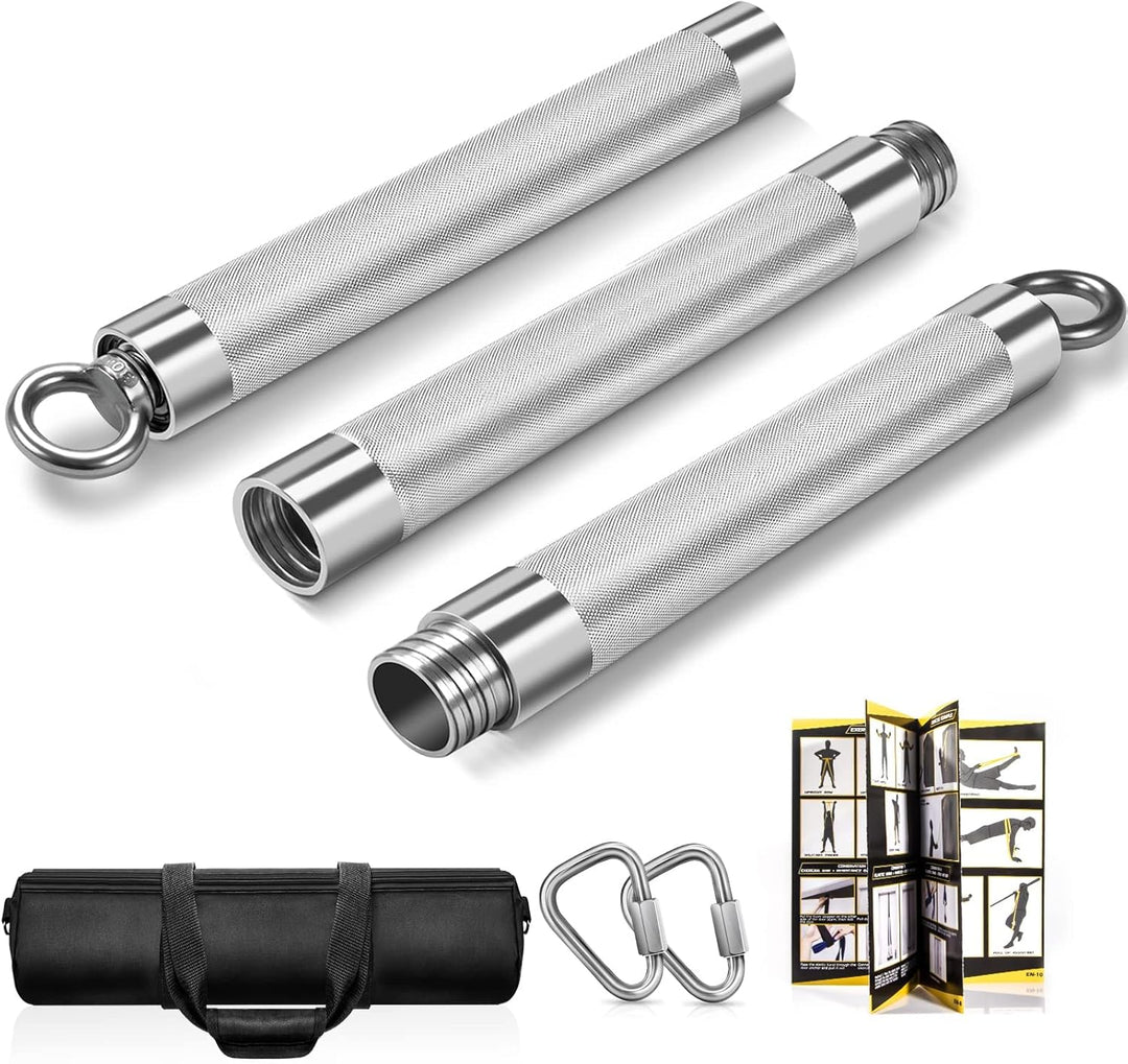 DASKING Fitnessbänder Widerstandsbänder Stange, Fitnessgeräte für Zuhause, 75cm/90cm/98cm Abnehmbare