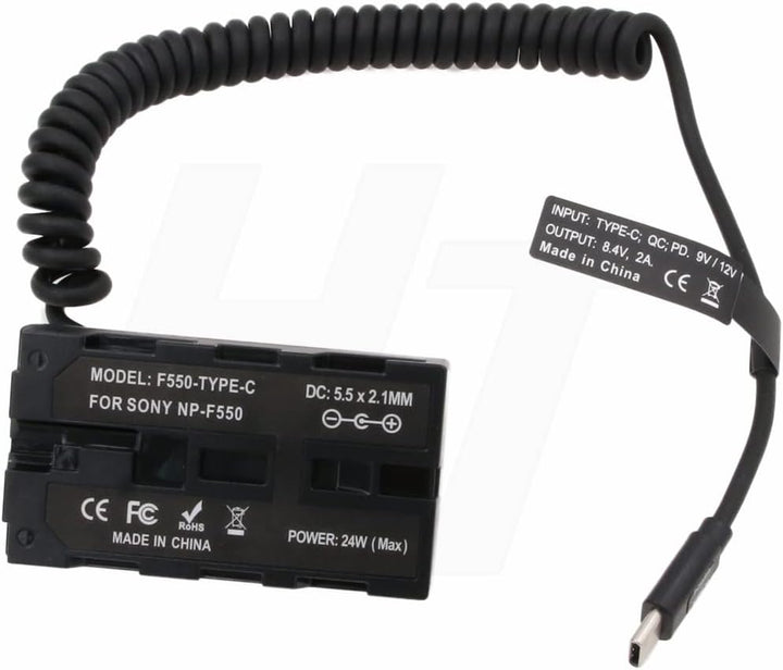 HangTon 9V 12V PD USB C zu NP-F970 F570 F550 Dummy-Akku DC-Koppler Netzteil für Atomos Shogun Infern